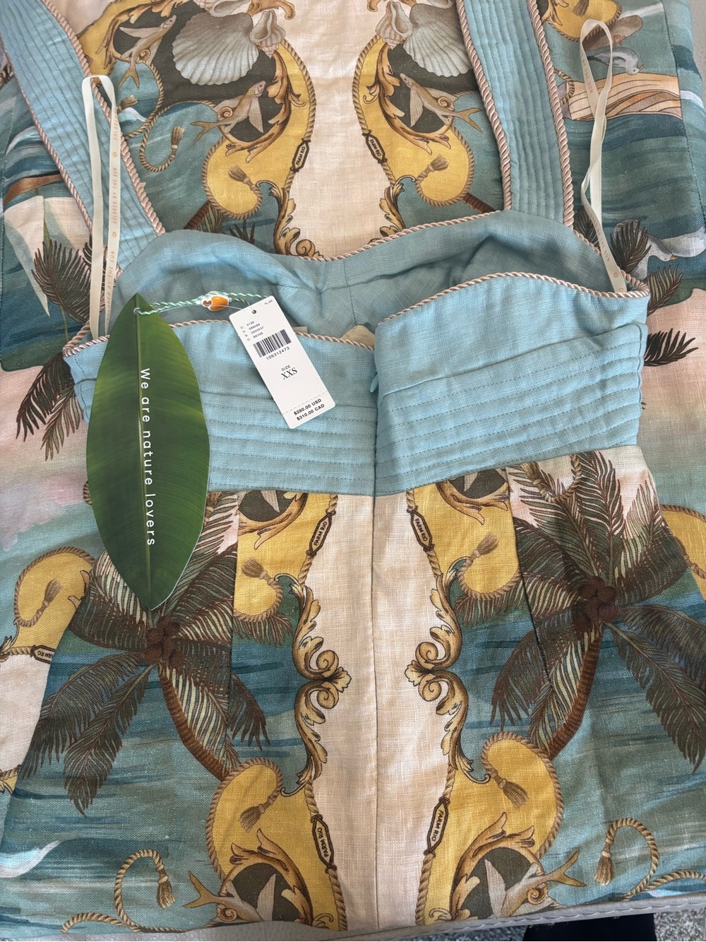 FARM Rio Aqua, Yellow and Cream Printed Midi Dress - Picture 3 of 3